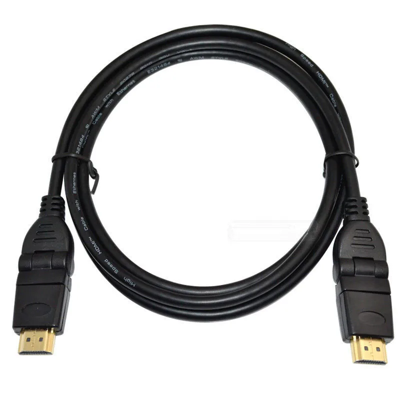 HDMI-متوافق 2.0 إصدار M/M 360 درجة كابل رصاص بزاوية يمين يسار قابل للتعديل 1 م/1.5 م/2 م/3 م/5 م