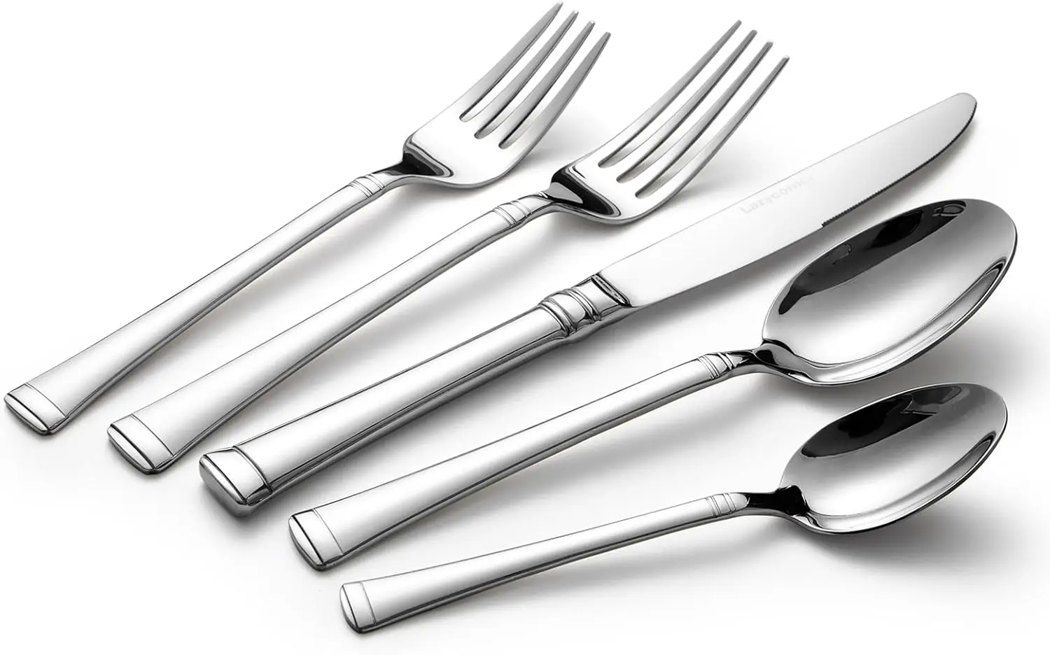 

40-Piece Stainless Steel Silverware Set for 8, Mirror Polished Flatware Cutlery