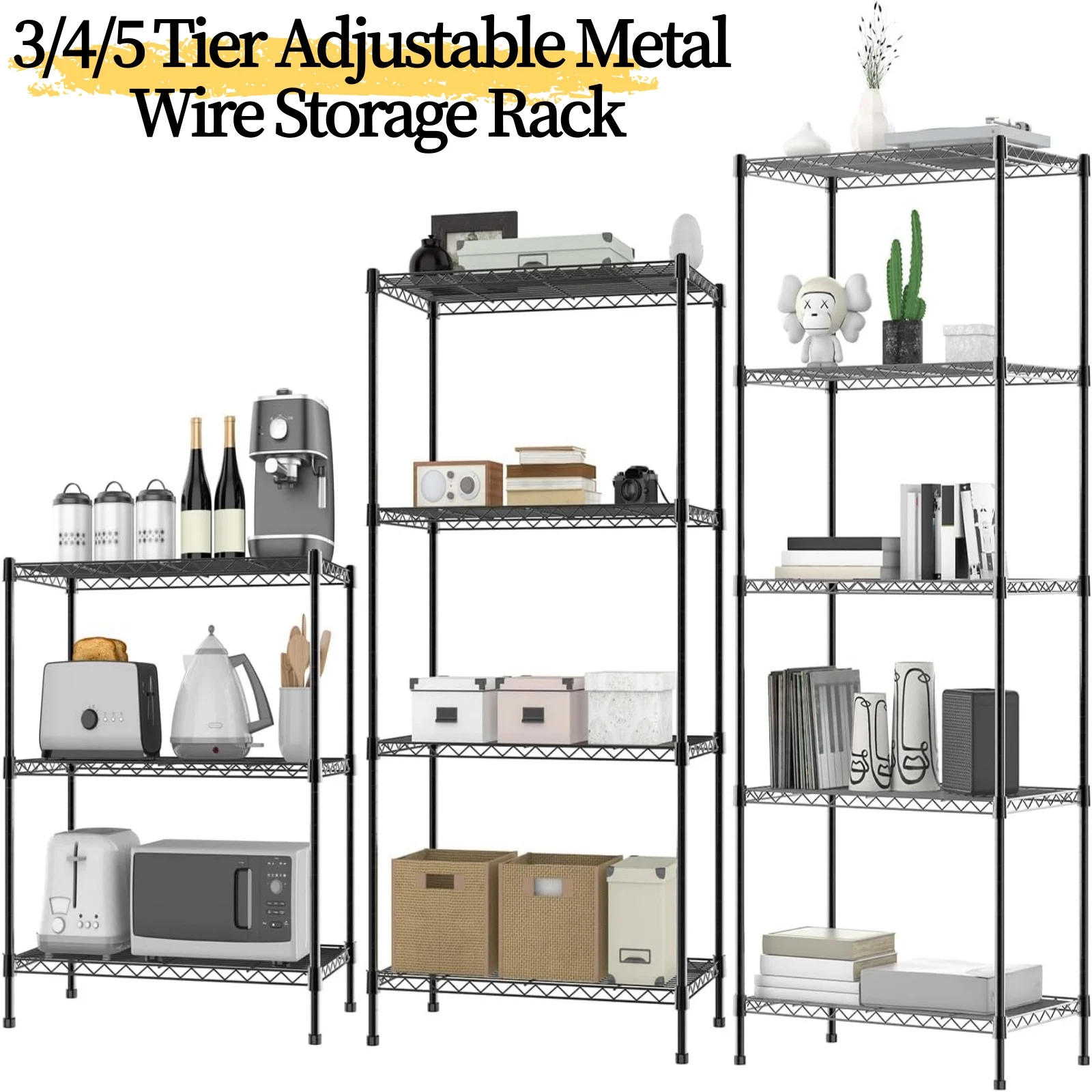 Adjustable Heavy Duty Metal Wire Shelving Unit