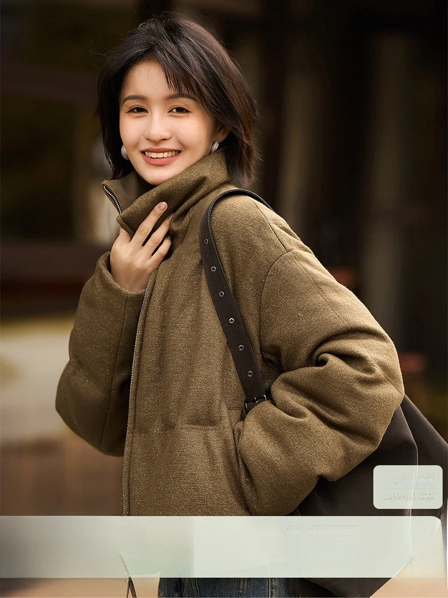 

Двусторонняя модная короткая куртка из гусиного пуха для женщин, 95% белый гусиный пух, теплая и комфортная, весенняя.