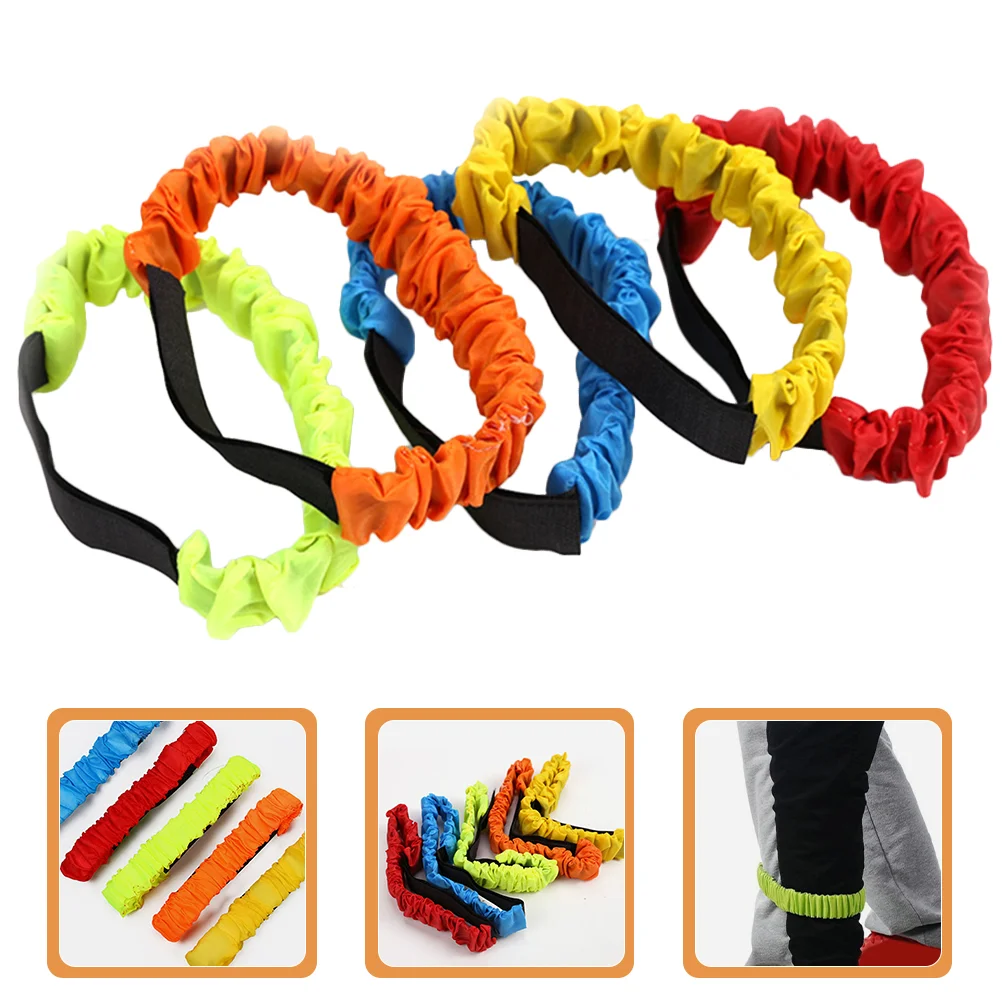 10 Pcs Strap Parent-child Interaction Props Sports Game Creative Race Supplies Elastic Bands Three Legged