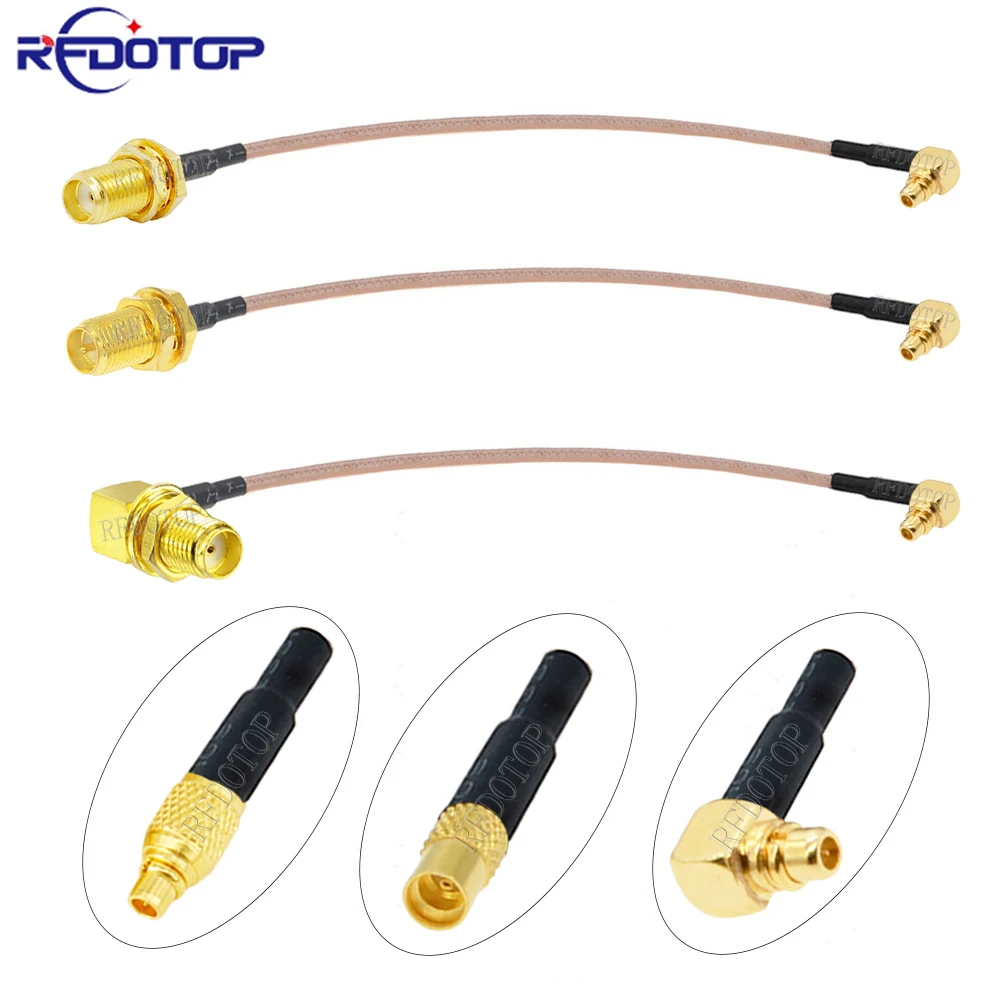 1PCS MMCX Male Female to SMA Male Female FPV Antenna Adapter Cable RG316 Pigtail Jumper RF Coaxial Extension Cord 5CM-1M