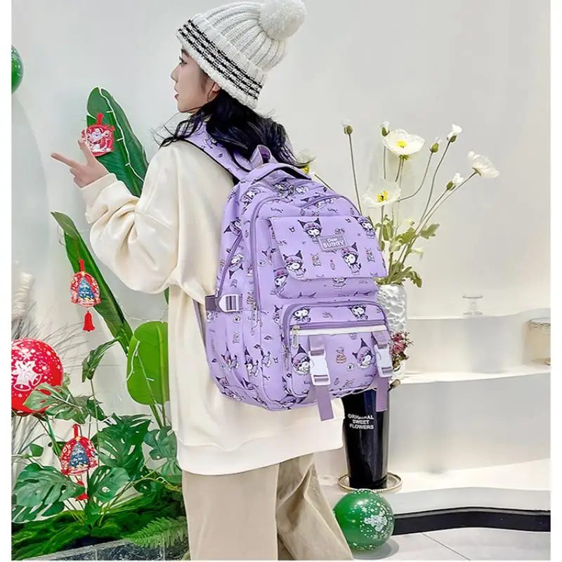 Hot sanrio Kawaii Student Backpack Hello Kitty Cartoon Cute Leisure Printing High Capacity Backpack School Starts Gift Fashion