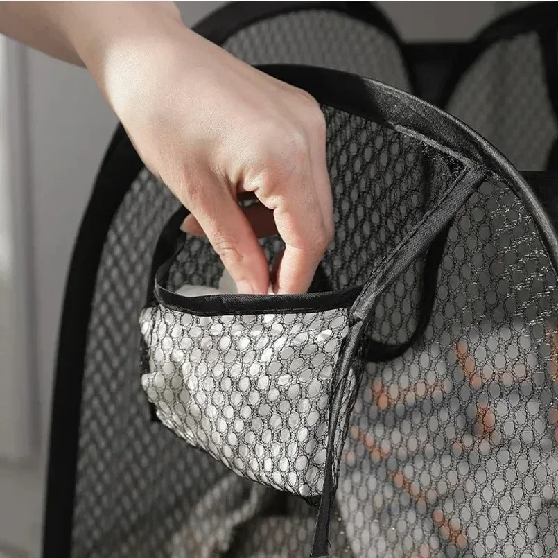Dirty Clothes Basket Dirty Laundry Basket Skeleton Ventilated Foldable Easy Storage Portable Large Capacity Storage Basket