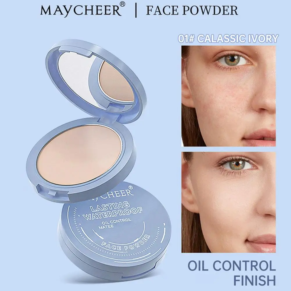 Maycheer Matte gezichtspoeder Compact Oil-Control Langdurig voor 24-uurs Volledig bedekkende damescosmetica voor gezicht