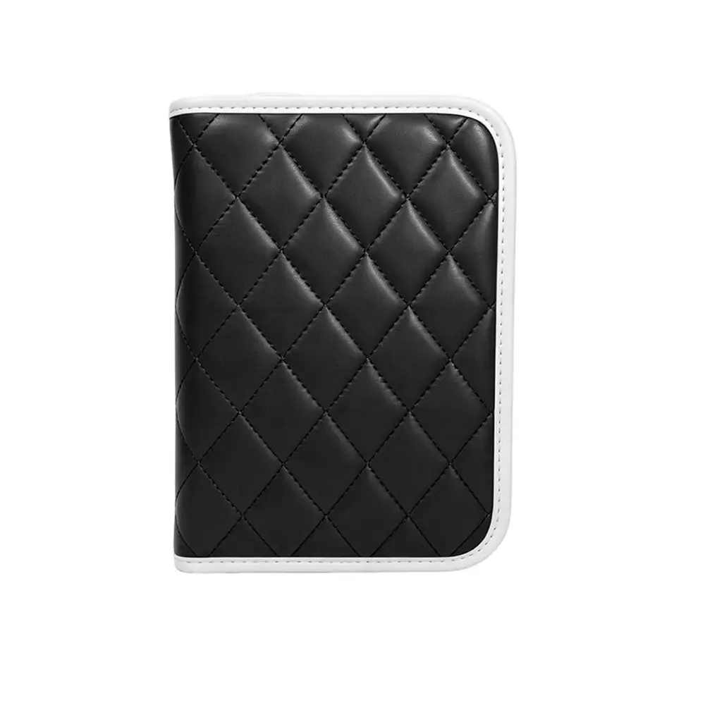PU Leather Jewelry Storage Book Clear Pockets Quilted Jewelry Packaging Box Dust Resistant Five Inner Pages Binder Display