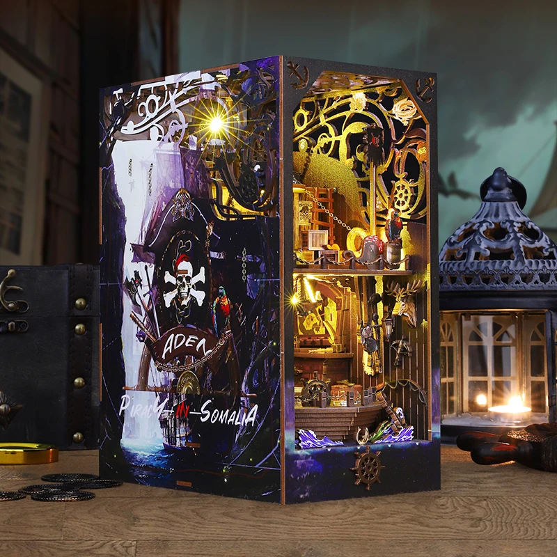 

Деревянный миниатюрный кукольный домик, набор «сделай сам», книжный уголок, вечный книжный магазин со светом, 3D головоломка, модель здания, кукольный домик, подарки на день рождения