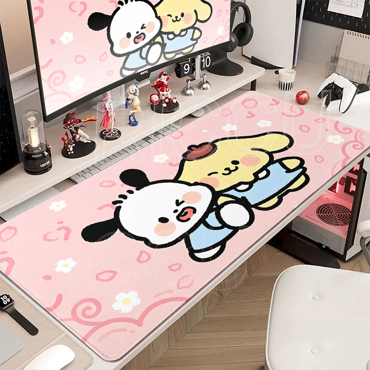 Kawaii P-Pochaccos PC Mouse Pad Computer Mat Deskpad Laptop Keyboard Mat Office Large Landscape Mousepad Gamer HD  Office Decor