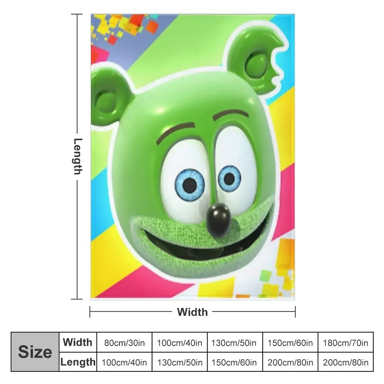 Gummibar (the Gummy Bear) Throw Blanket couch cozy soft plush fuzzy picnic outdoor blanket