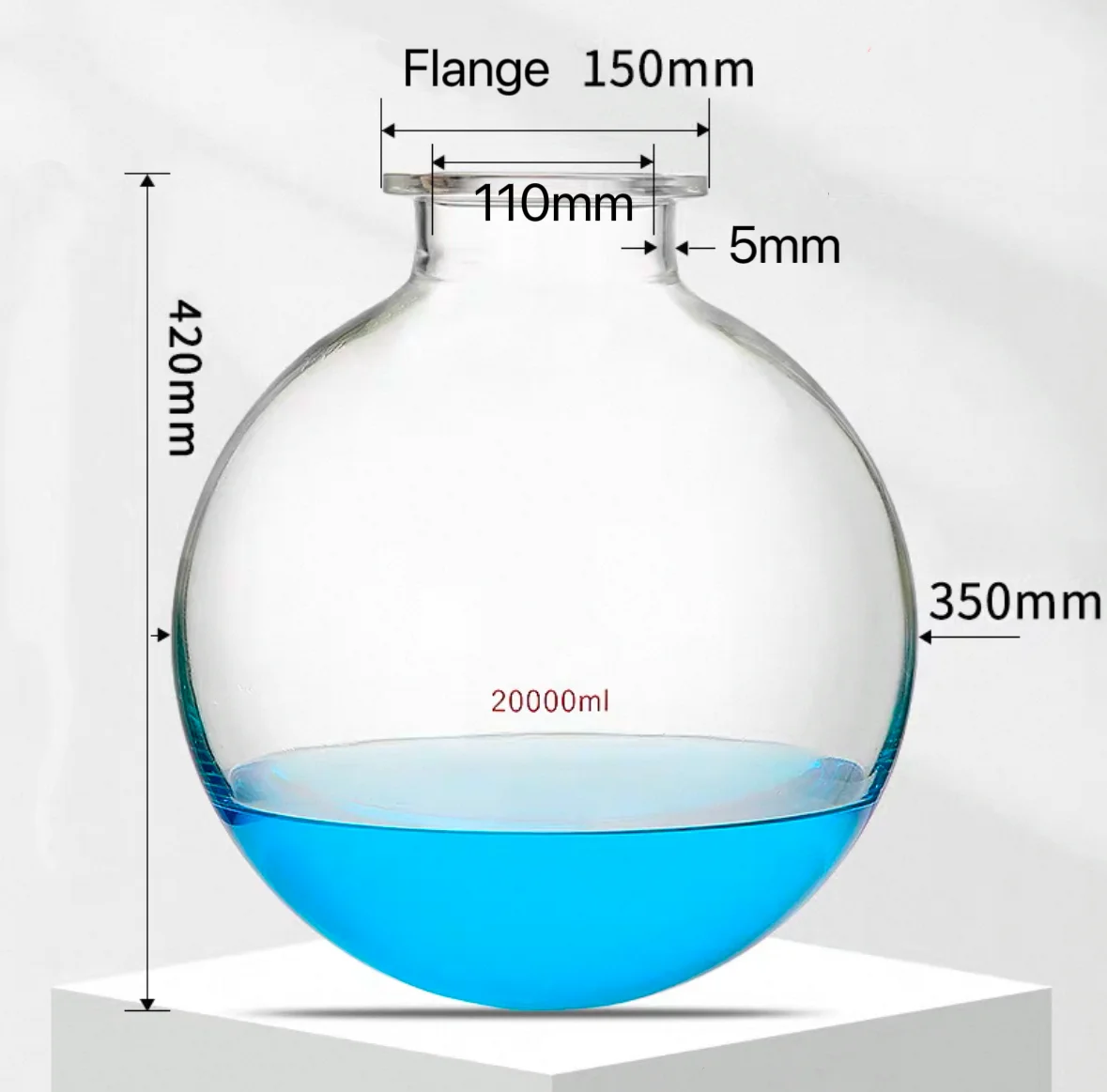 

20L Flat /Round Bottom Glass Open Reactor Flask, Single-layer Glass Reactor With Flat Bottom And Round Bottom-Pomex