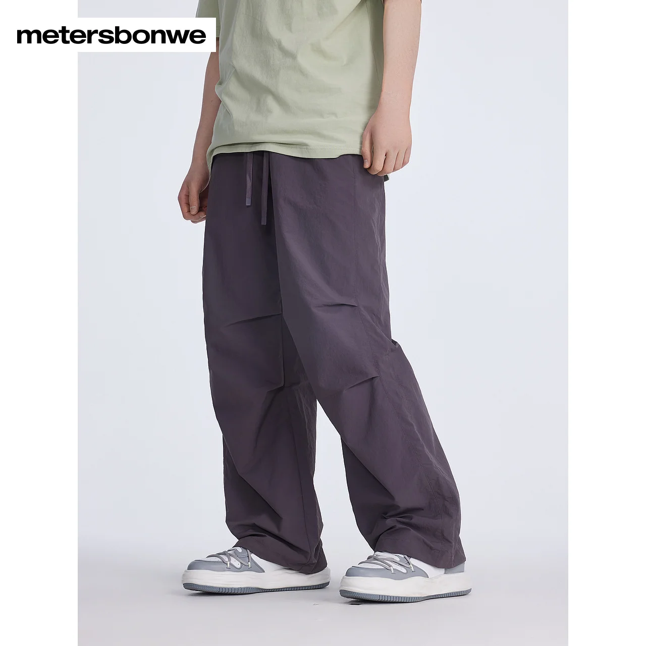 Metersbonwe-2024 Nieuwe Zomer Heren Parachutist Geweven Lange Broek, 100% Nylon Outdoor Sportbroek, Klimbroek Casual Broek