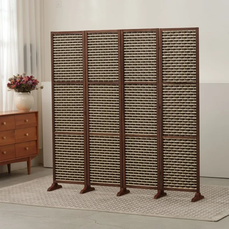 Simple storage living room home entrance supply double-sided paper rope woven office screen foldable
