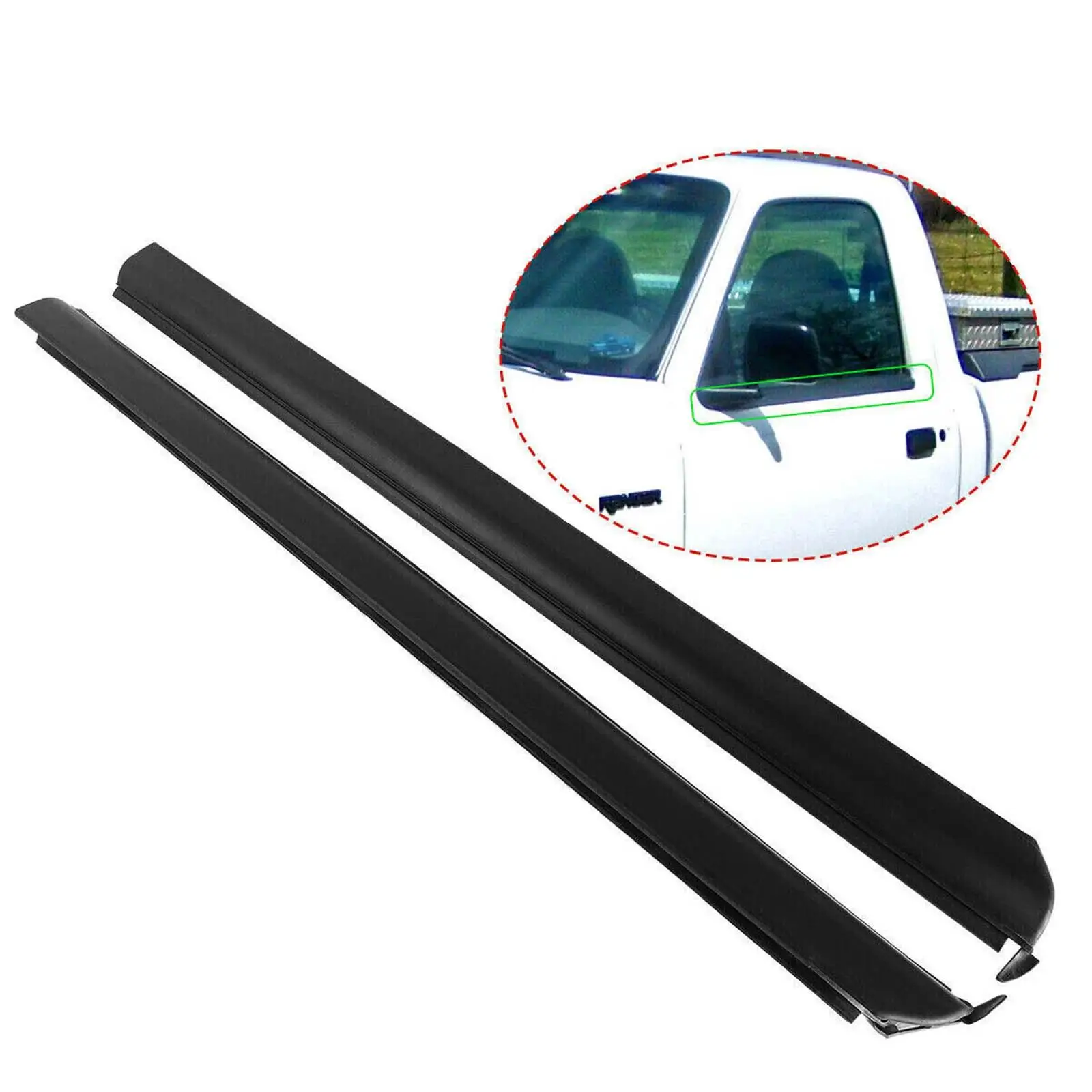 2x Door Weatherstrip 6L5Z1021452AA Durable for Ford Pickup Truck