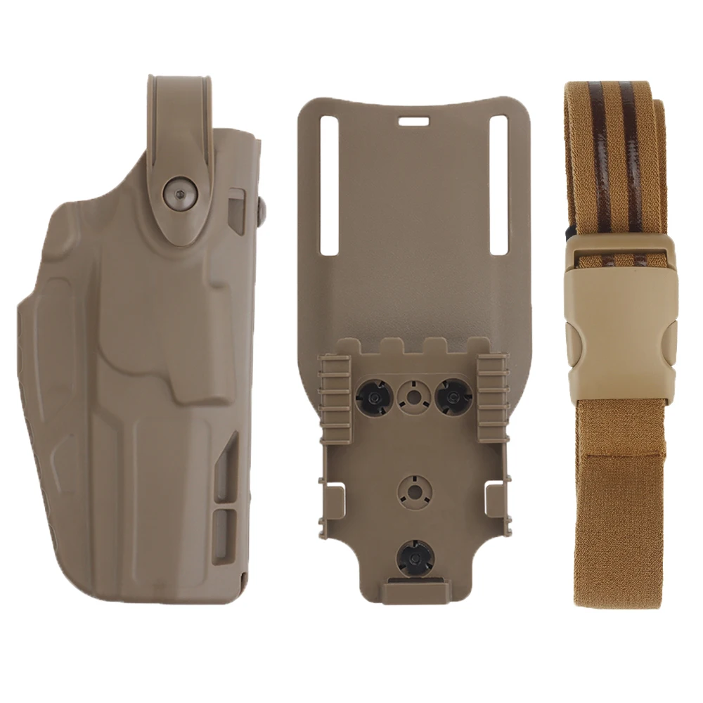 

Tactical Right Hand Gun Holster For P320 M17/M18 Quick Pull Hunting Combat Airsoft Holster With QLS Drop Leg Platform Belt Gear