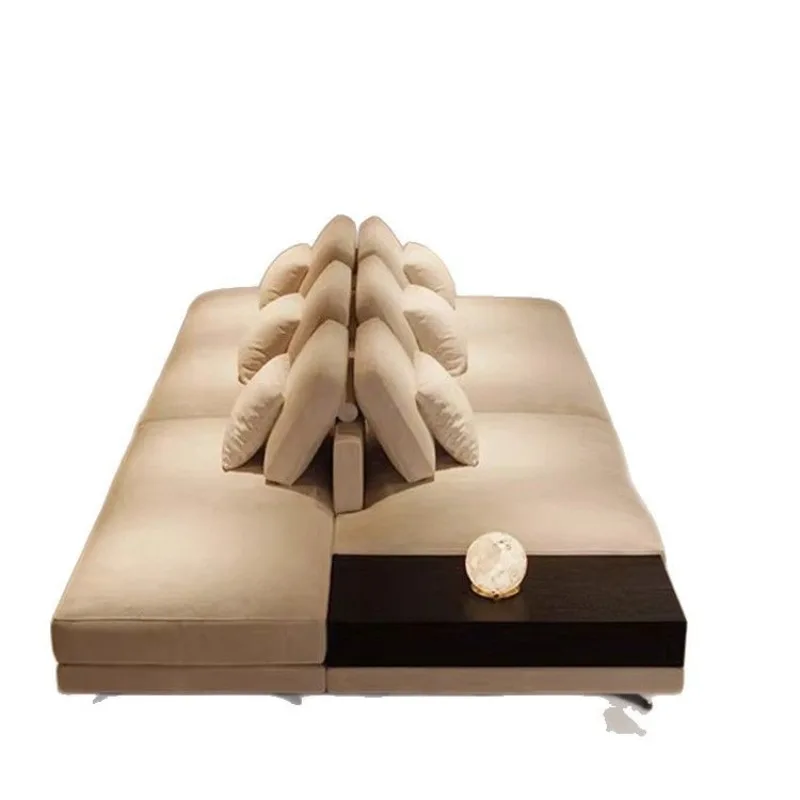

abric sofa living room large flat double-sided sofa combination special-shaped corner large apartment furniture