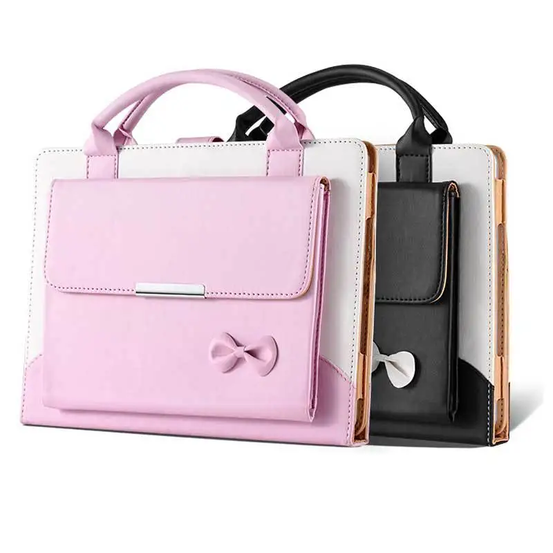 Fashion Bow Tote Bag Tablet Case For iPad 10th 10.9 9th 8th 7th 10.2 Pro 11 2022 Air Mini 6 5 4 3 2 1 9.7 2017 Book Style Cover