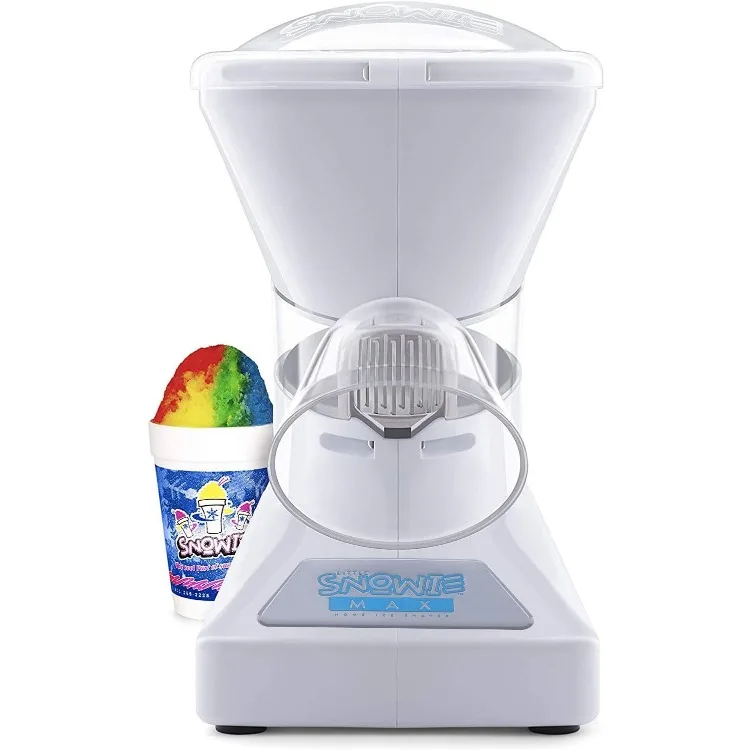 Little Snowie Max Snow Cone Machine - Premium Shaved Ice Maker, With Powder Sticks Syrup Mix, 6-Stick Kit, White