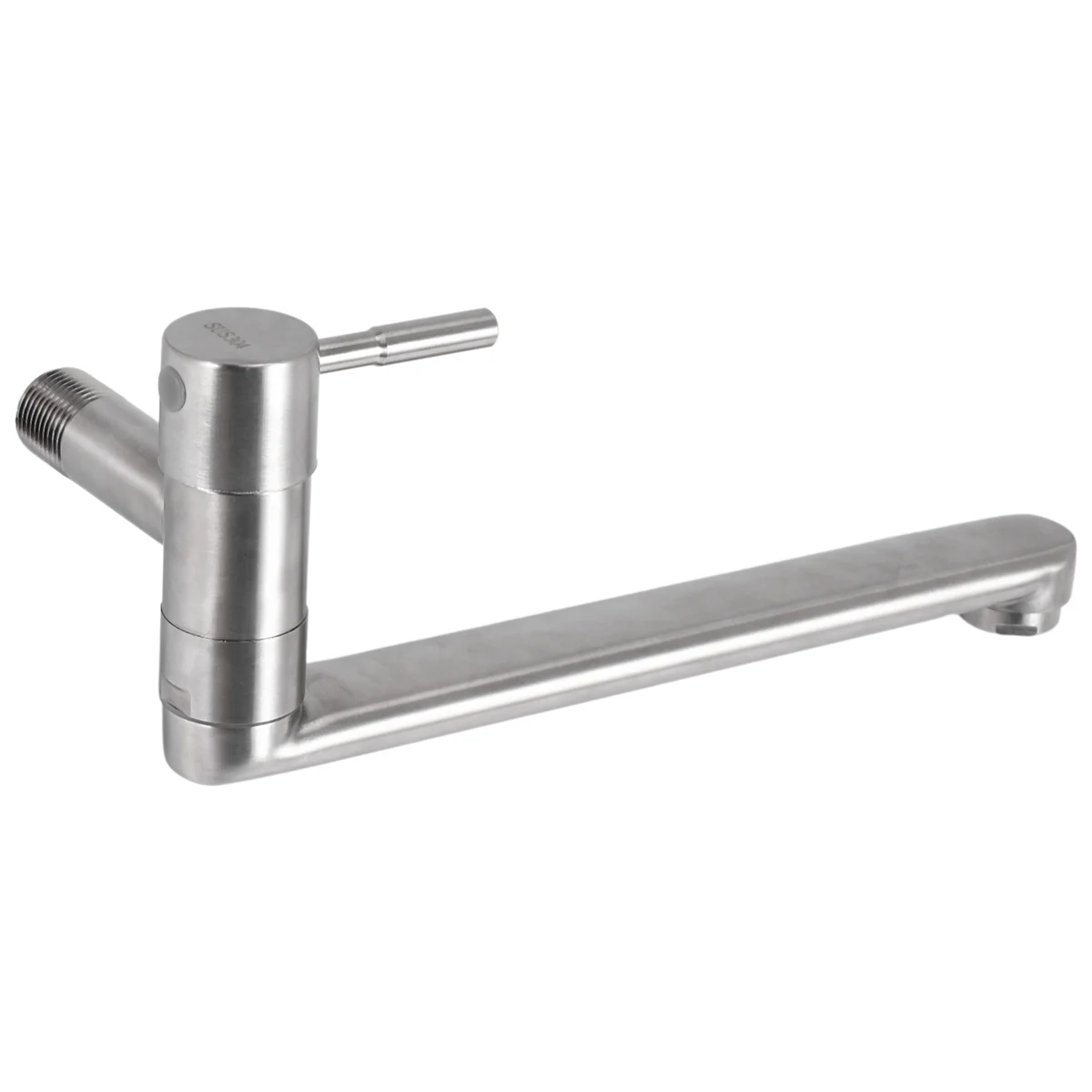 

GET! Kitchen Faucet 180 Degree Rotation Sink Mop Pool Tap Stainless Steel Lengthened Wall Mounted Single Cold Water Faucets