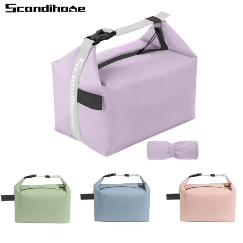 ถุงอาหารกลางวันแบบพกพาผู้หญิงฉนวนกล่องอาหารกลางวันความร้อน Cooler กระเป๋าถือถุงอาหารสําหรับ Office School Travel Picnic