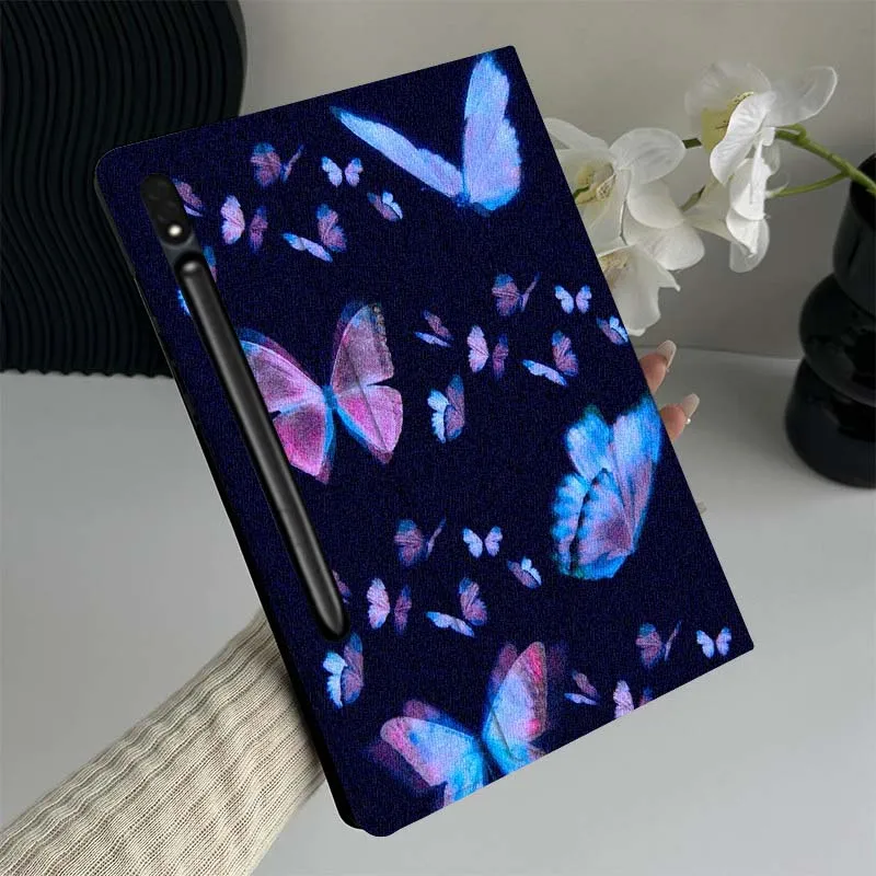 

Colorful Butterfly Pattern Tablet Case For Samsung Galaxy Tab S7 S8 S9 S10 FE Lite Gift