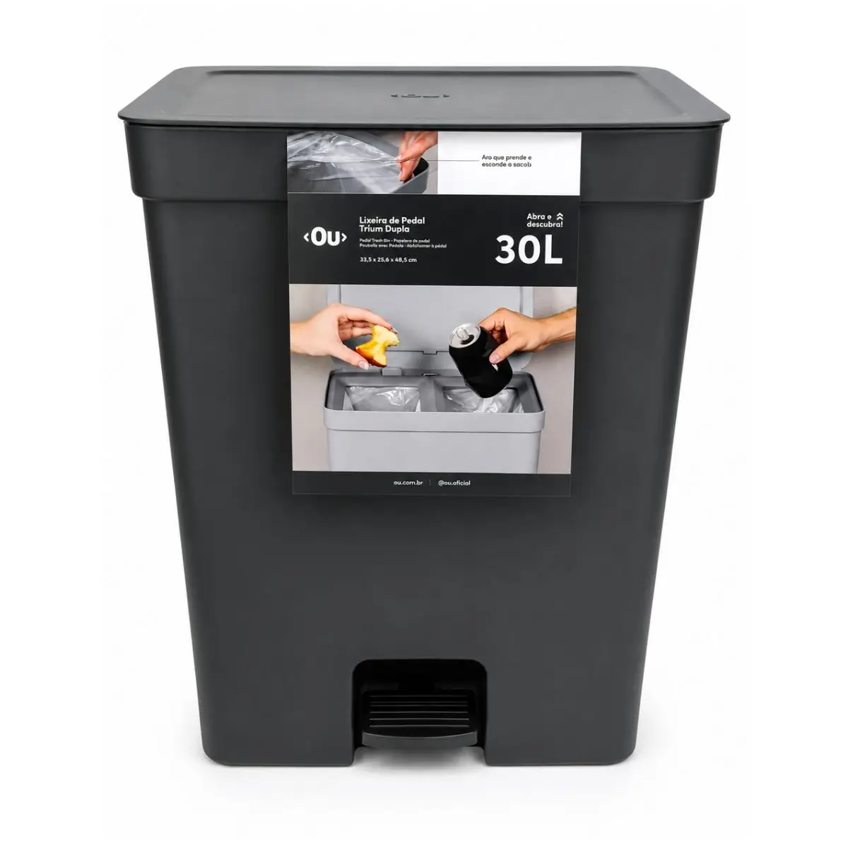 poubelle-a-double-pedale-noire-30l-trium-or