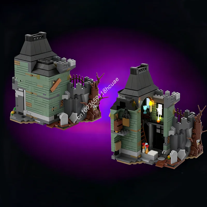 499 قطعة MOC مصاص دماء الساحرة S ماجيك مانور نموذج اللبنات لتقوم بها بنفسك التعليم الإبداعي الطوب هدايا عيد الميلاد الاطفال لعبة عيد ميلاد #5