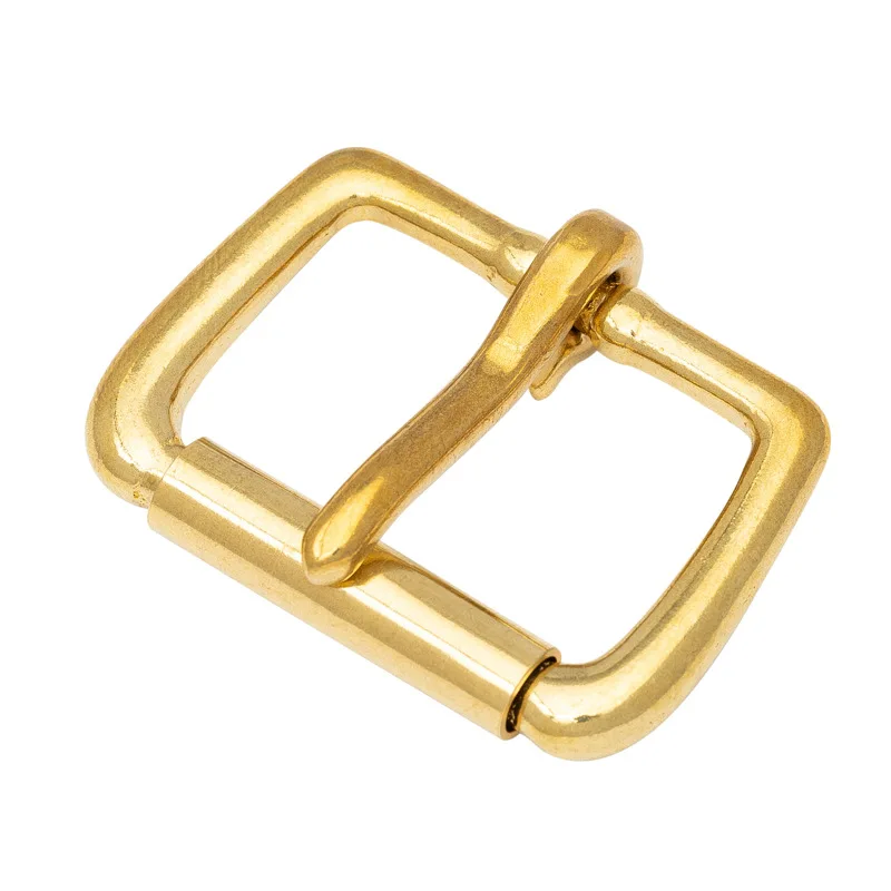 13-38mmSolid Brass Metal Heel Bar Buckle End Bar Roller Buckle Rectangle Single Pin for Leather Craft Bag Belt Strap Webbing