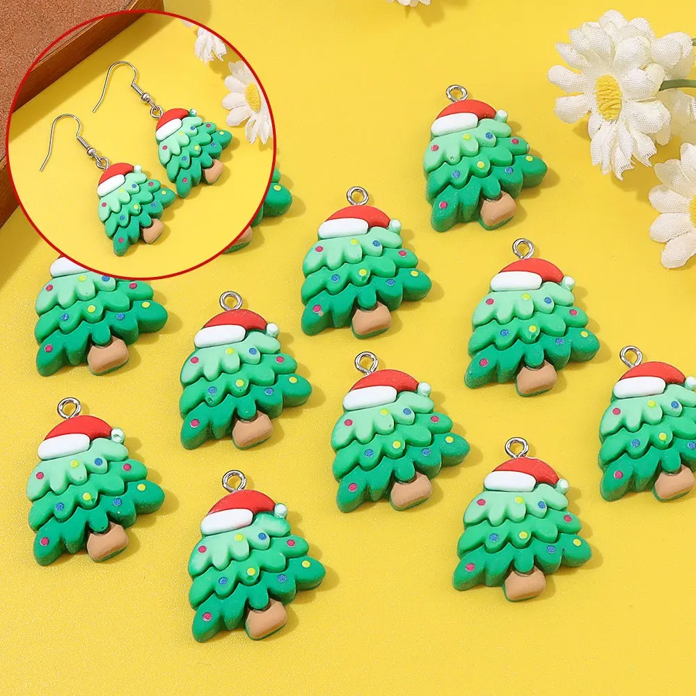 3/12/21 Resin Christmas Tree Pendant Fashionable Christmas Theme Pendant Used for DIY Jewelry Pendant Decoration Accessories