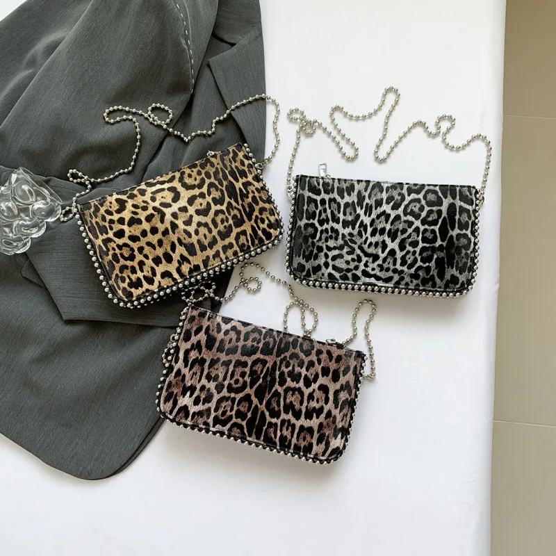 Leopard Crossbody Bags For Women Fashion Chain Mobile Phone Purse Travel Vacation Shoulder Messenger Bag Sac A Main Female