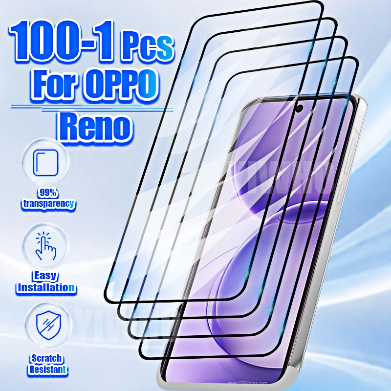 1-100Pcs Protective Tempered Glass for Reno16 F Reno 16 F C Pro 16C 16pro 16f Reno16f Screen Protectors Front Case Cover Film