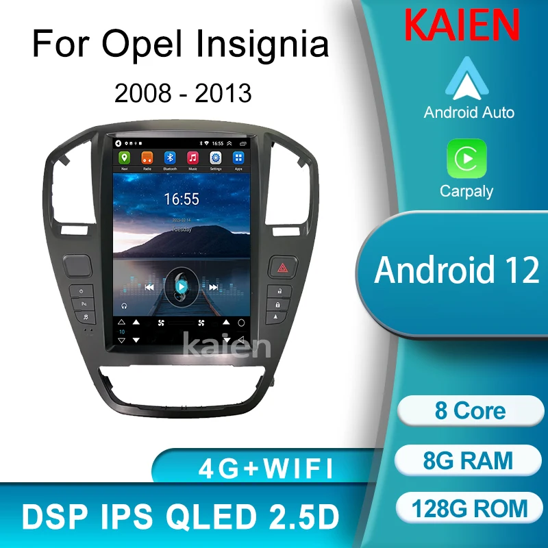 Автомагнитола KAIEN для Opel Insignia Buick Regal 2008-2013, Android, GPS-навигация, автомобильное радио, DVD, мультимедийный видеоплеер, стерео, Carplay