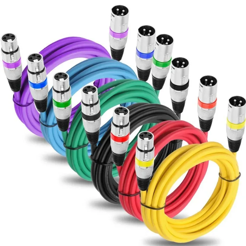 20M Coloured XLR Cable Male to Female For Microphone Mixer Amplifier