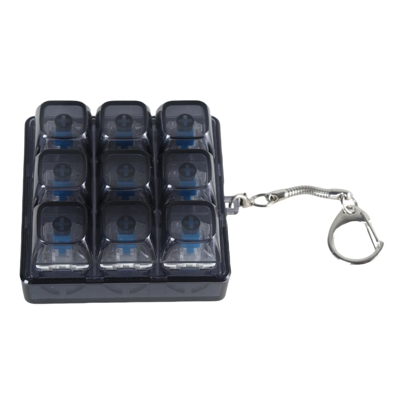 

9Key XDA Translucent Keycap Tester Switches Keychains Tester Lightless Key Switches Tester for Mechanical Keyboards