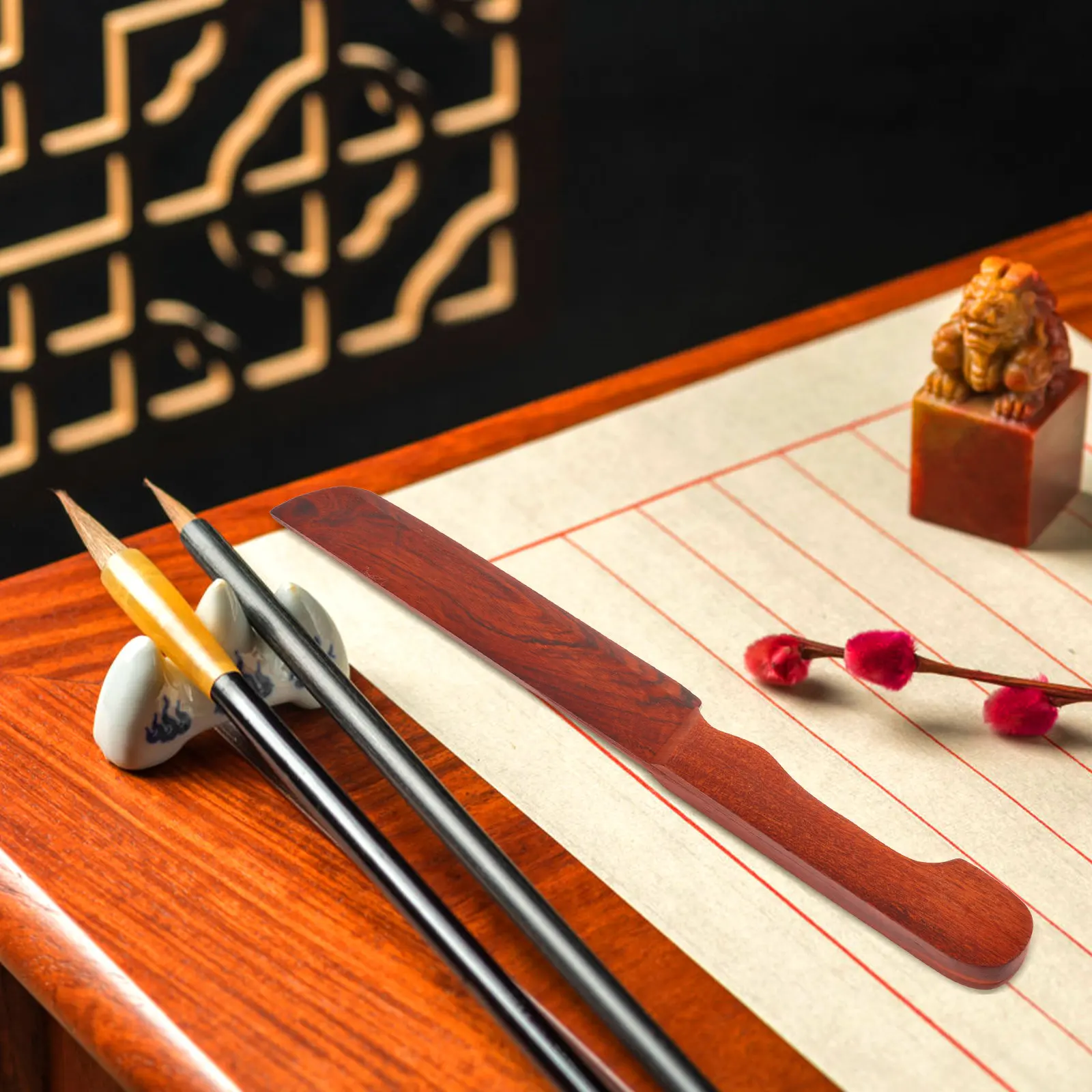 

Китайский художественный резак для бумаги, деревянный нож для вскрытия писем, для офиса, дома, школы, с острым лезвием, безопасной ручкой, универсальный режущий инструмент