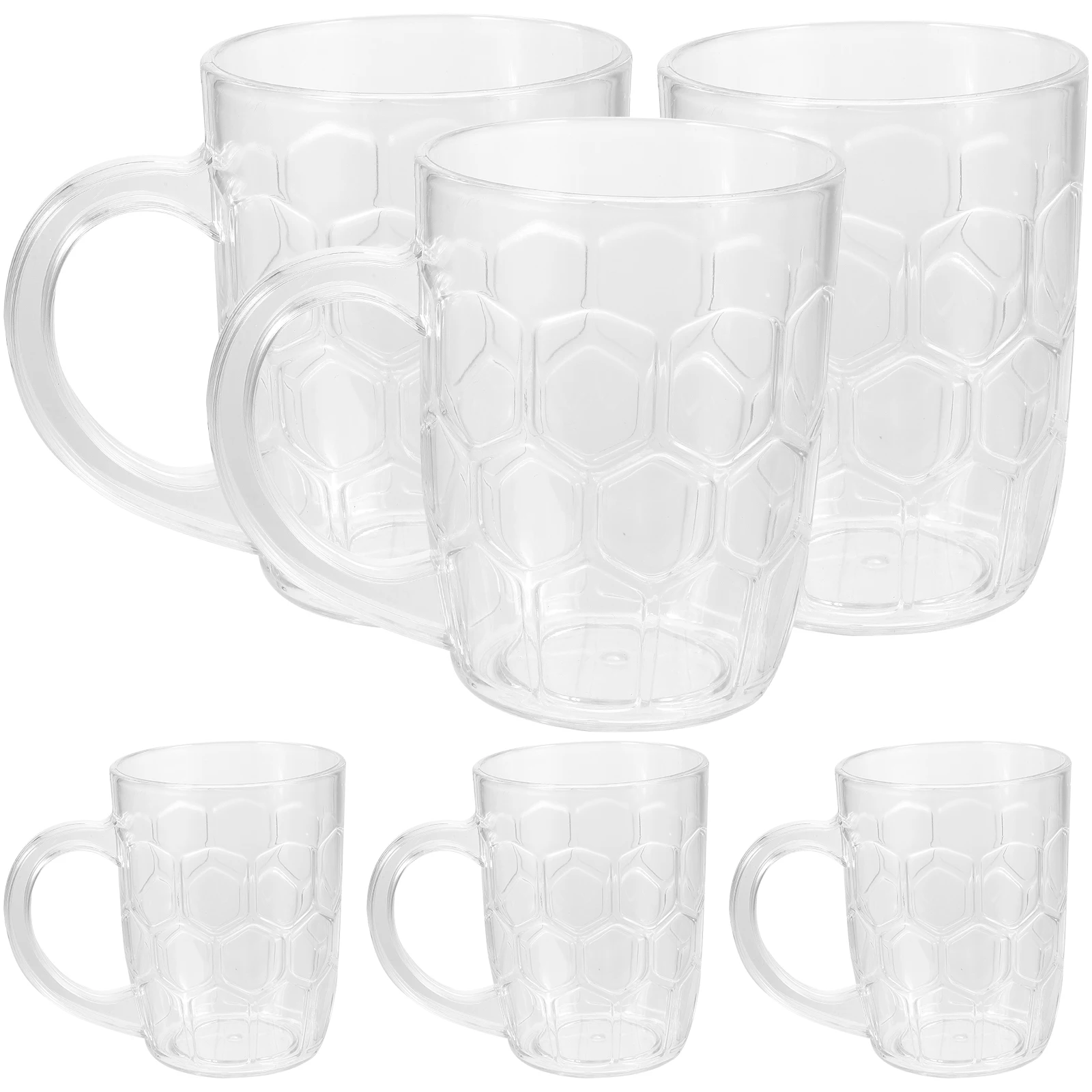 

6 Pcs Beer Mug Plastic Glasses Beer Mug Drink Decorations Glass Suitable Juice Milk Party Supplies Mini Mugs Kitchen Bar Use