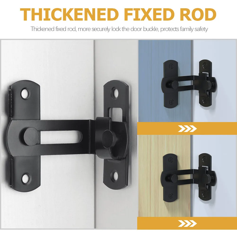 

Heavy Duty Stainless Steel Barn Door Lock Flip Latch 90 Degree Quick Lock Unlock Full Textured Thickened Rod for Sliding Barn