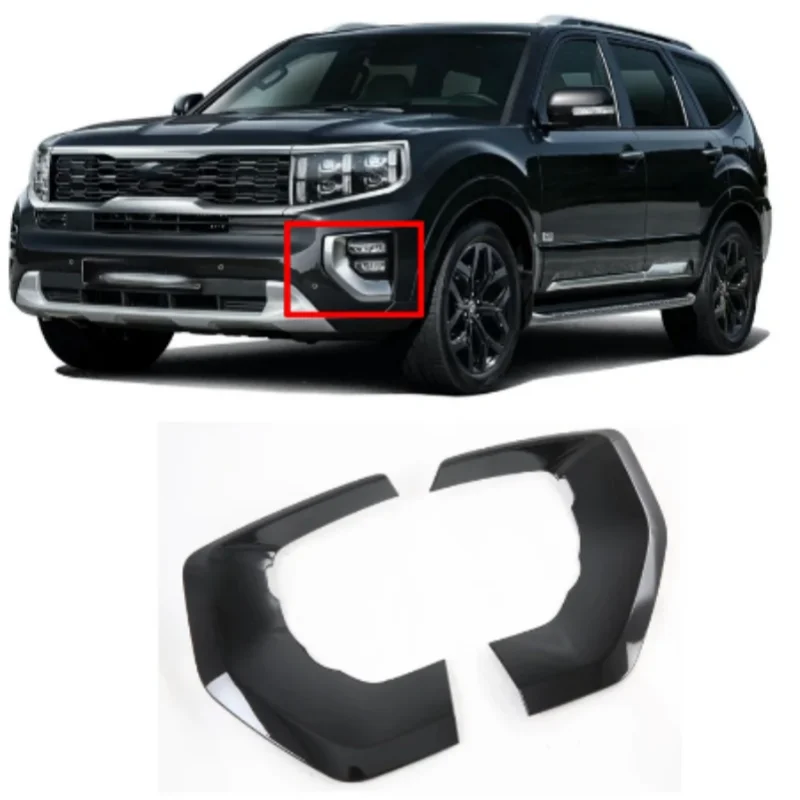 

For Kia Mohave Borrego HM2 2019-2022 Car Accessories ABS Chrome Front Fog lamp/ Headlight Lamp Cover Trim Molding Frame