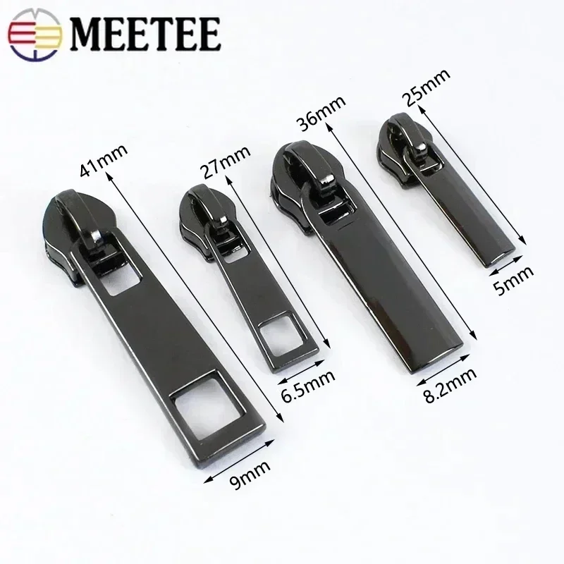 Meetee 10/20Pcs 3# 5# Zipper Sliders for Nylon Zippers Clothes Jacket Zip Puller Backpack Zips Head Repair Kit Sewing Accessory