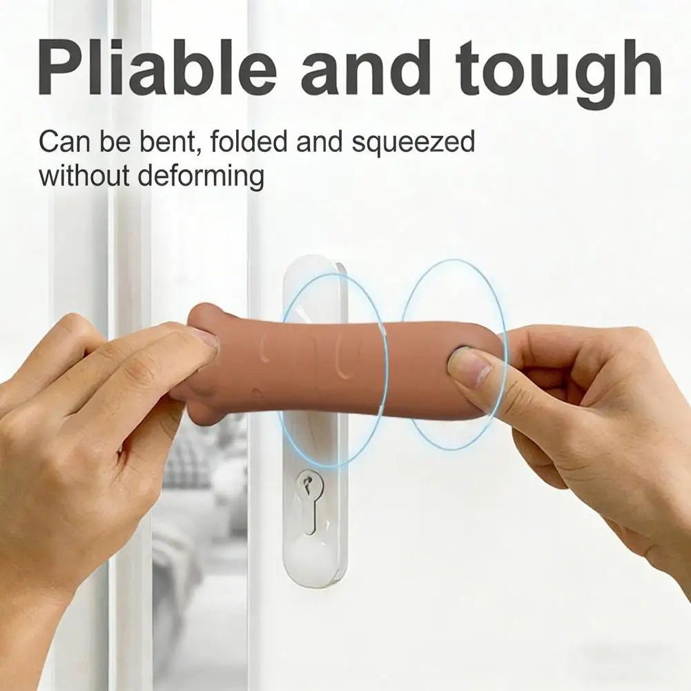 Silicone Door Handle Protector Cat Paw Silicone Door Handle Cover Anti-collision Wall Protector Anti-static Anti-freeze for Home