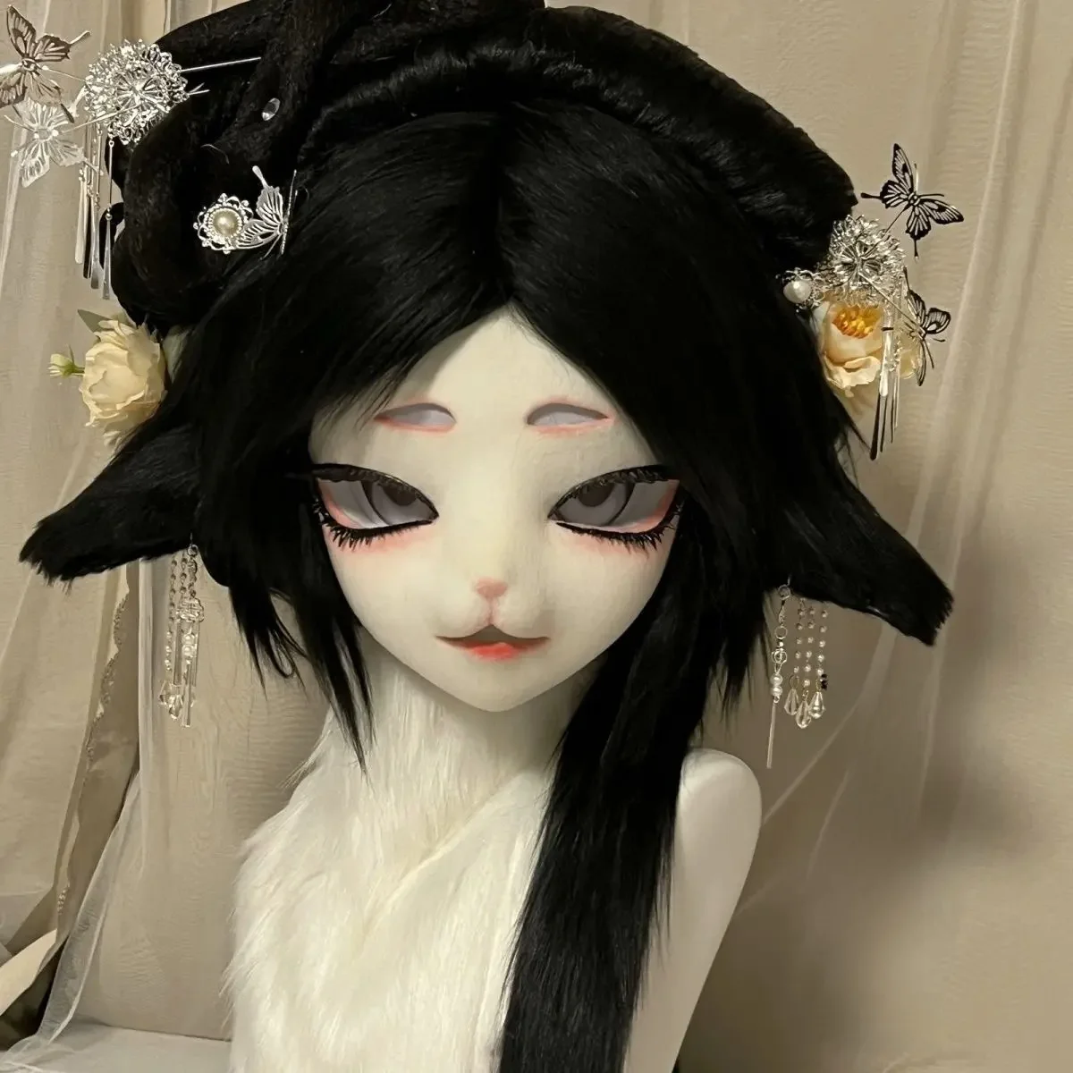 Kigurumi-Basismaske Fursuit Harz Kig-Serie Tierkostüm 3D-gedruckter Schädel Fursuit-Kostüm DIY-Zubehör für Teenager