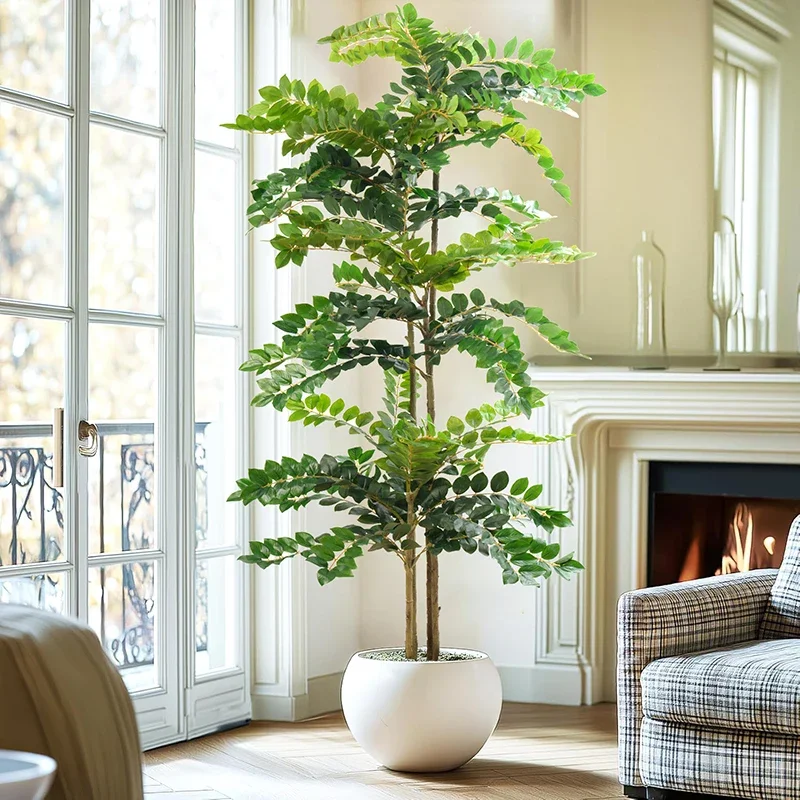 

50-180cm Large Fake Tree Artificial Money Leaf Plants Plastic Banyan Tree Leafs Real Touch Happiness Plants For Home Shop Decor