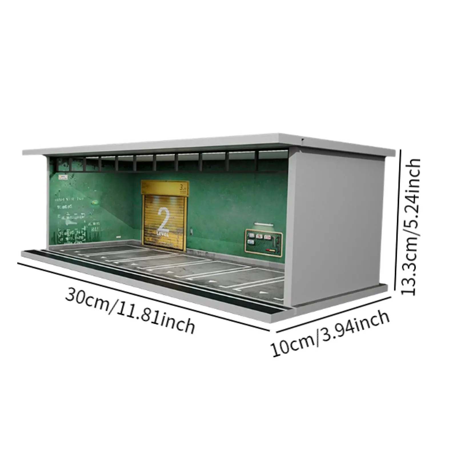 

1 64 Scale Model Car Display Case with LED Light PVC Acrylic Simulation Garage for Miniature Cars Showcase Collector