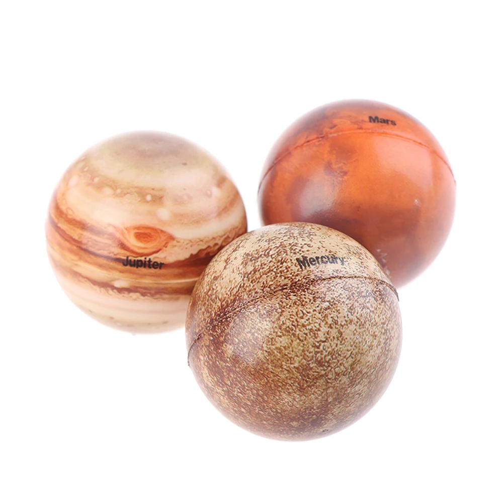 Brinquedo educativo bola saltitante esponja bola brinquedo sistema solar lua estrela bola impressão estrela bola oito planetas terra globo bola