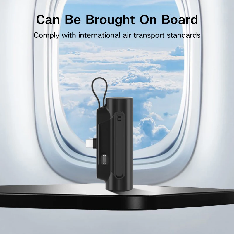 باور بانك متنقل من CHICNOD بقدرة 5000 مللي أمبير في الساعة، باور بانك صغير مريح ومحمول، شحن سريع لهاتف آيفون وسامسونج وشاومي وبطارية خارجية