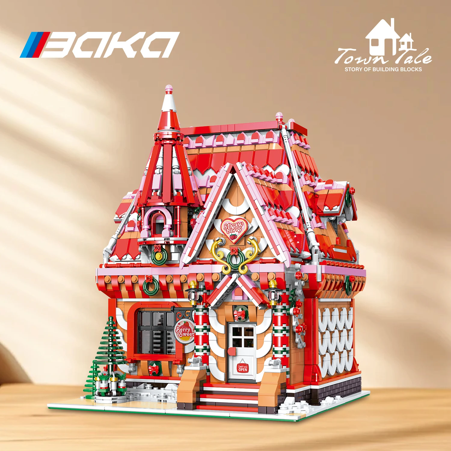 ใหม่น่ารัก 33204 Strawberry House Building Blocks อิฐ City Street View ชุดประกอบอิฐของเล่นสําหรับสาวคริสต์มาสของขวัญ