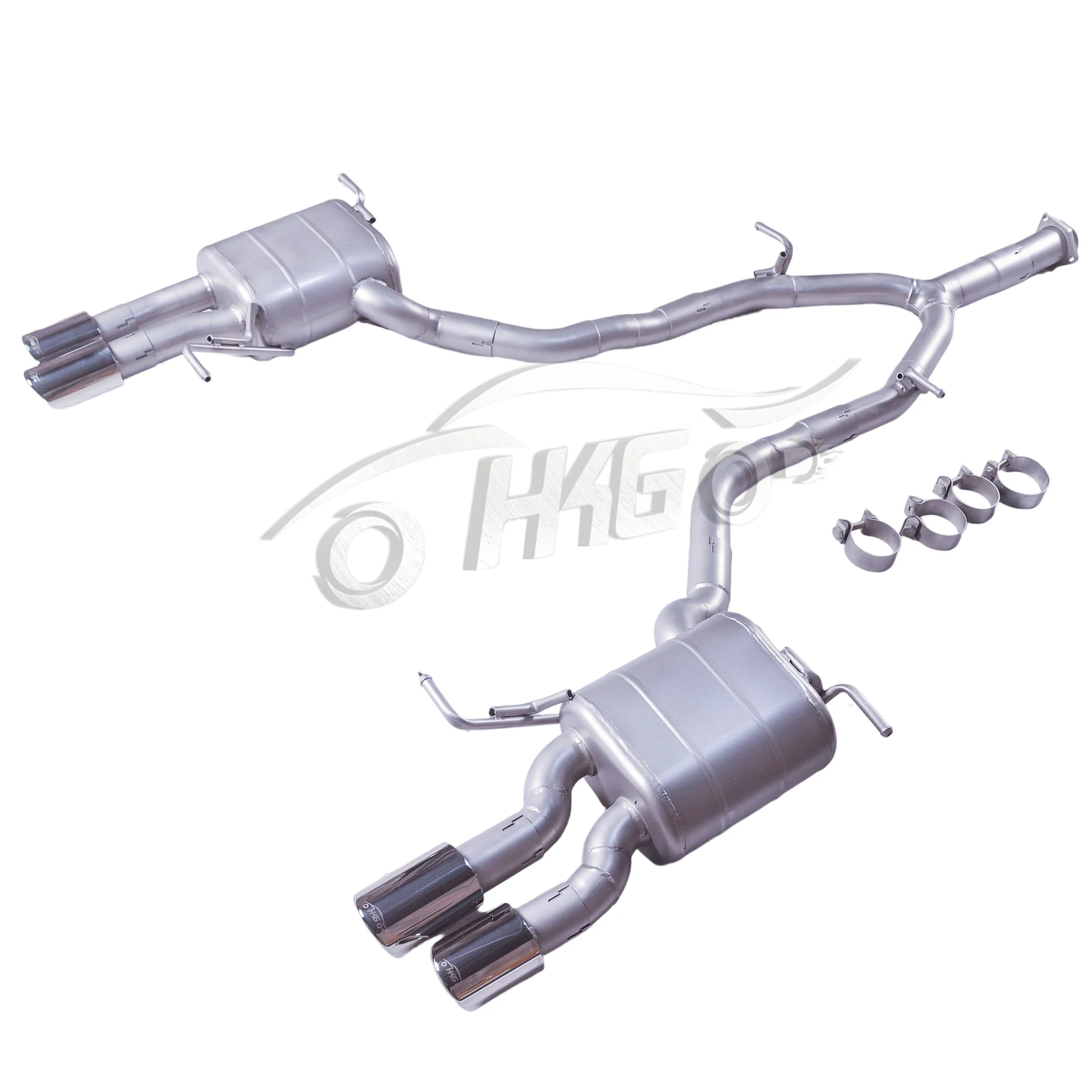 ل 2004-2011 مرسيدس SLK200 SLC200 1.8T R172 نظام عادم كاتباك مع كاتم صوت صمام إلكتروني وأربعة أطراف عادم