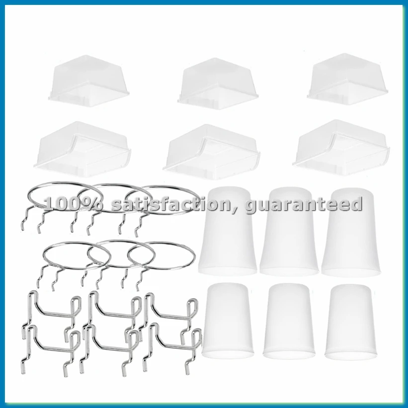 

Набор из 12 контейнеров и стаканов для перфорированной доски с крючками и петлями, аксессуары для организации инструментов на перфорированной доске, органайзер для инструментов A-ABLL