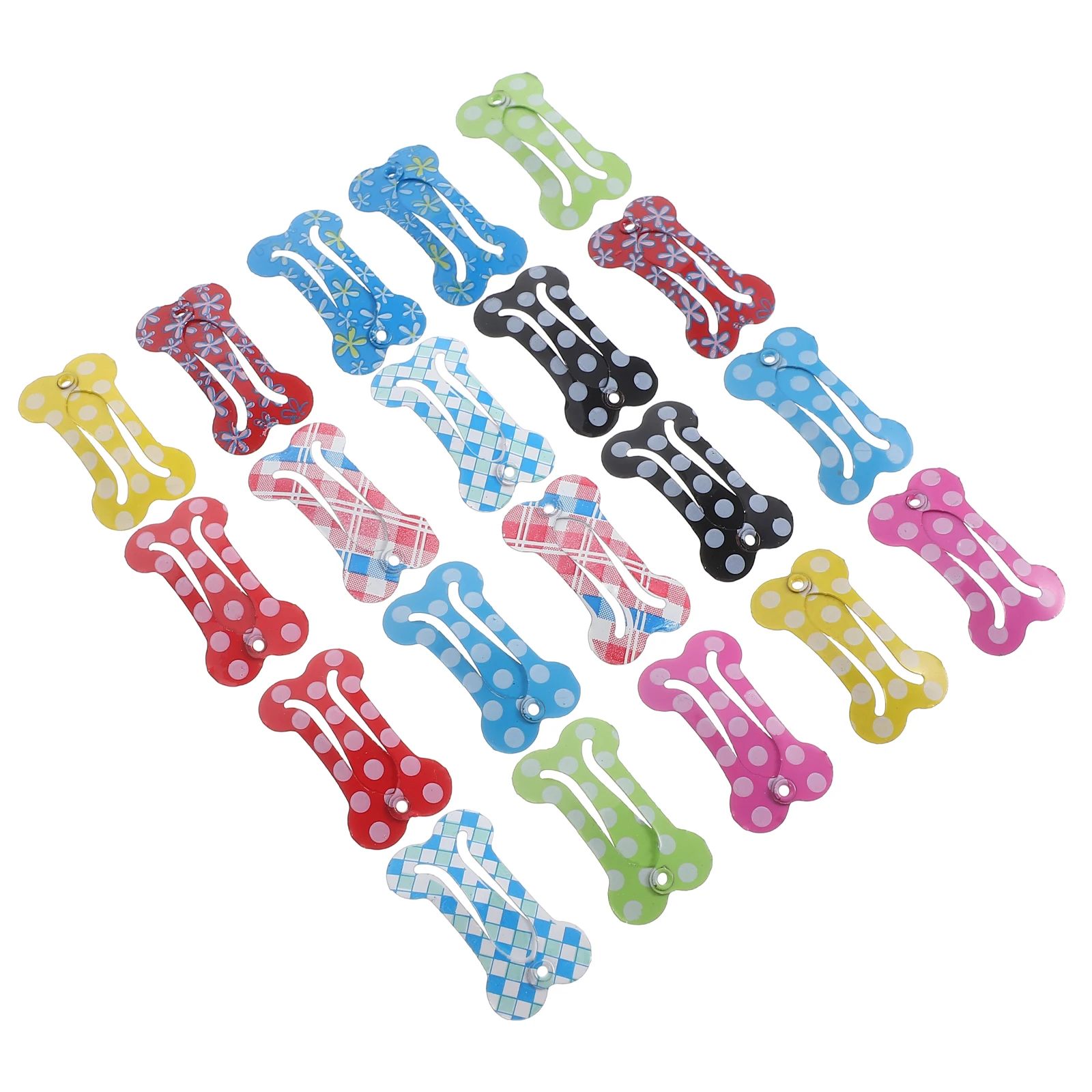

20 Pcs Bone Shaped Hair Clips Durable Dog Barrettes Cute Accessories for Puppy Masquerade Birthday Pet Fashion Hair Care Styling