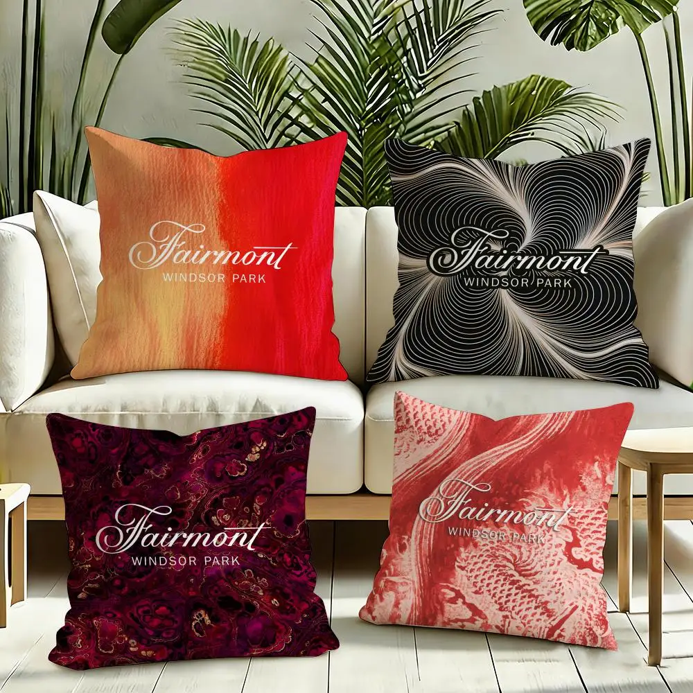 Fairmont Hotel Cushion Cover Reversible Plush Pillow Cover Soft Fluffy  Home Decor for Sofa Bedroom