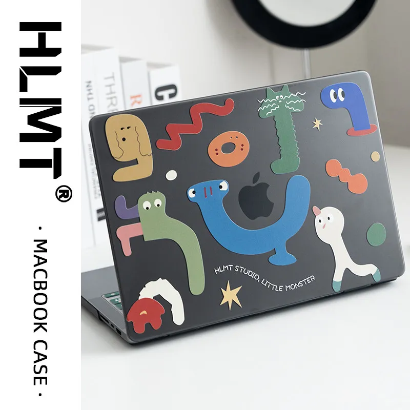 Laptop Case Little Monster for Macbook Air 13.6 15 M1-M5 Pro 14 M4 M3 16 M2 for Mac Crystal Cover A2681 A3113 A2442 A2941 Slim